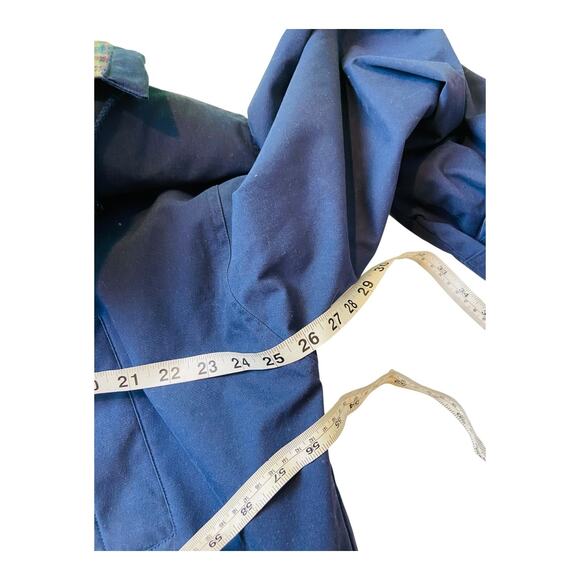 Cabin Creek Womens Hooded Zip Snap Coat Long Jacket Blue Plaid Lining 2X - Picture 11 of 11